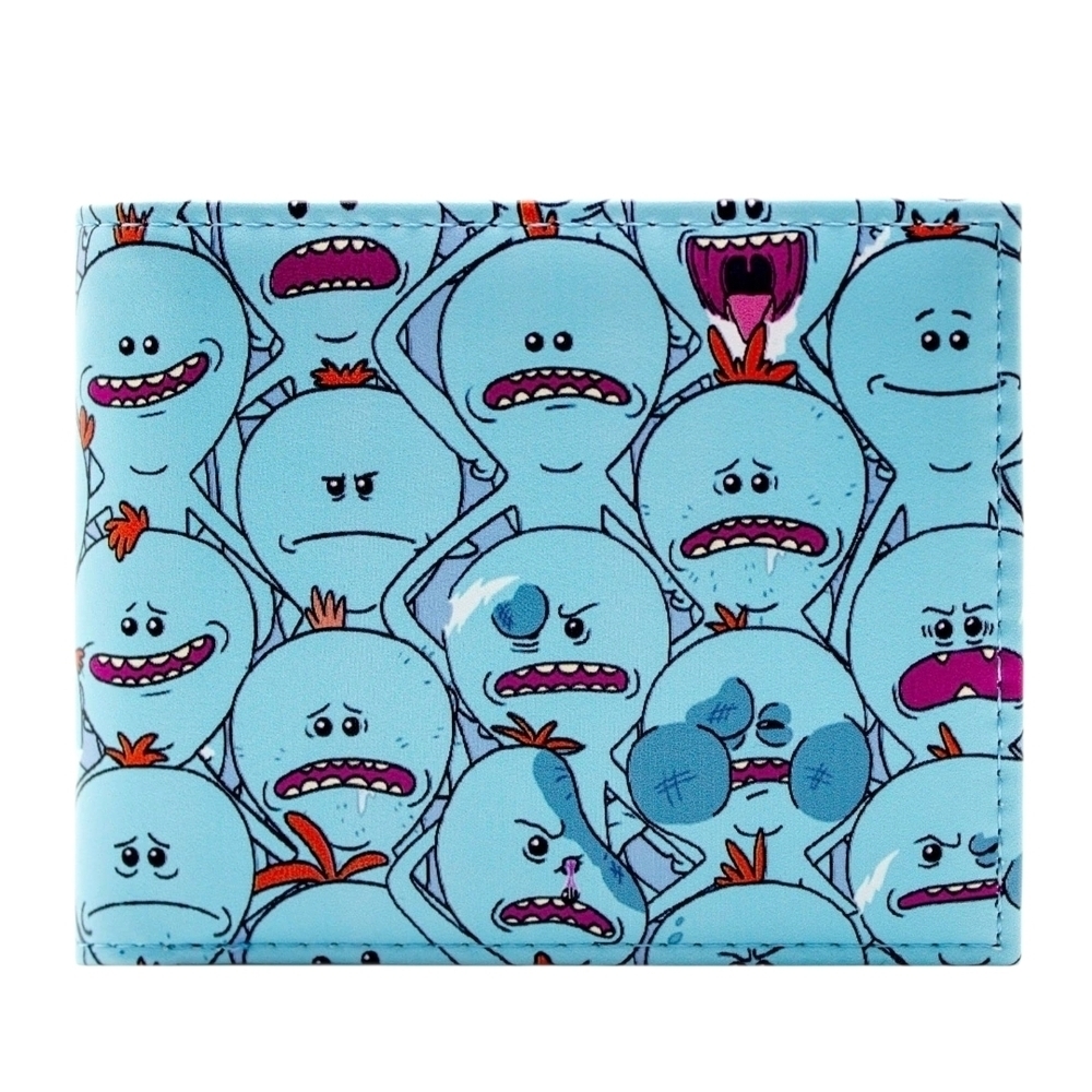 Rick & Morty Mr Meeseeks Existence is Pain Blue Bi-Fold Wallet